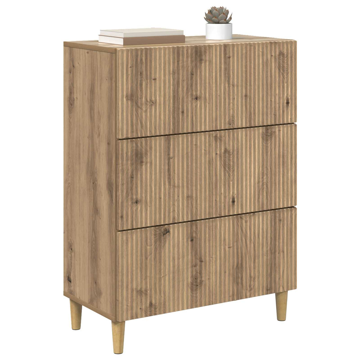 Drawer Cabinet 66 x 34.5 x 90 cm Engineered Wood Artisan oak