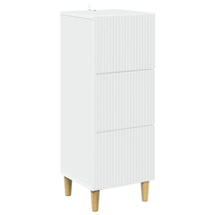 vidaXL Drawer Cabinet White 33 x 34.5 x 90 cm Engineered Wood 2