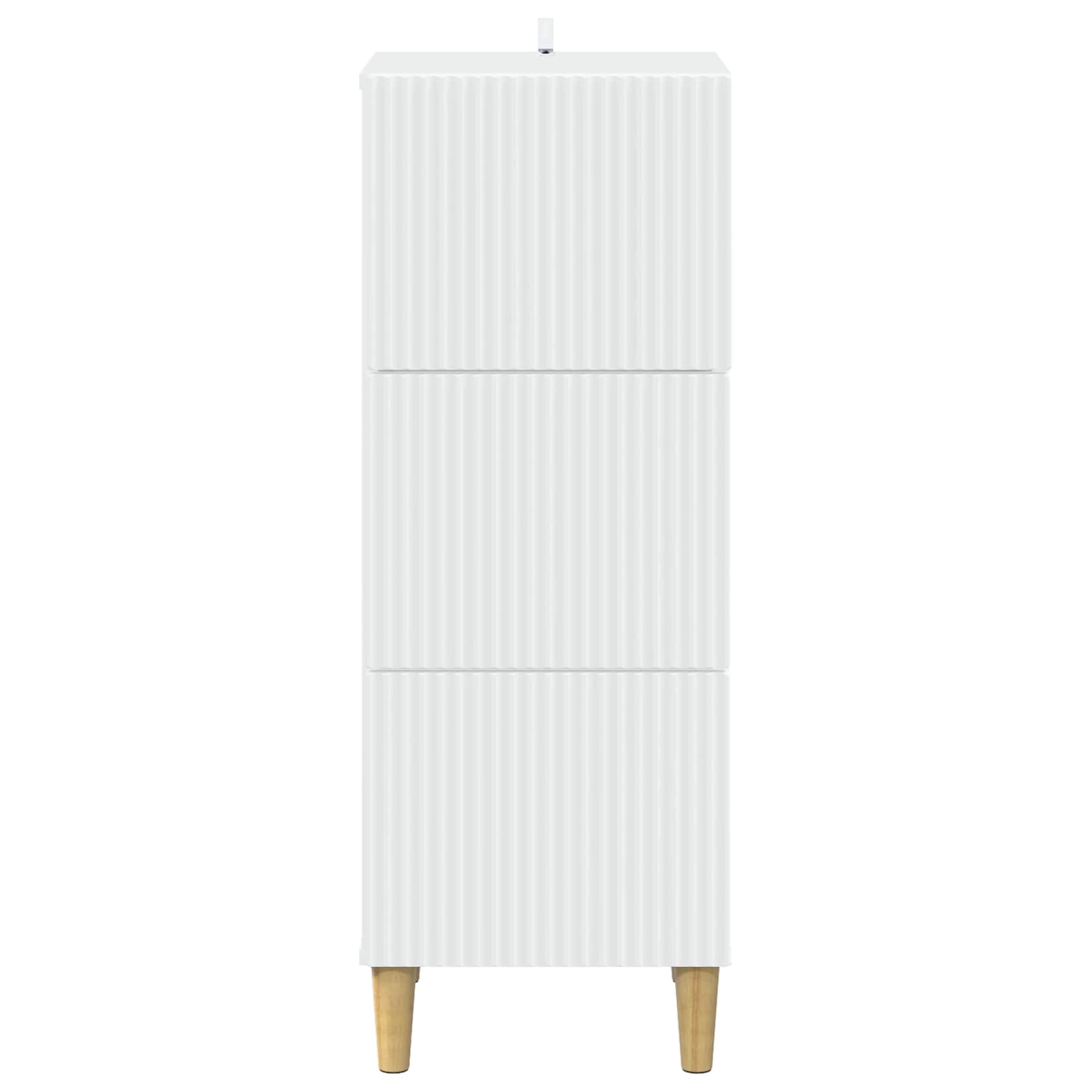 vidaXL Drawer Cabinet White 33 x 34.5 x 90 cm Engineered Wood 6