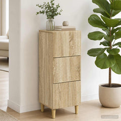 vidaXL Drawer Cabinet Sonoma Oak 33 x 34.5 x 90 cm Engineered Wood 4