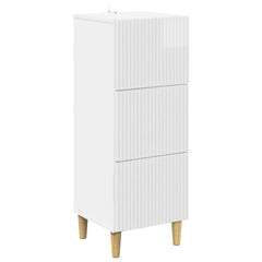 vidaXL Drawer Cabinet High Gloss White 33 x 34.5 x 90 cm 2