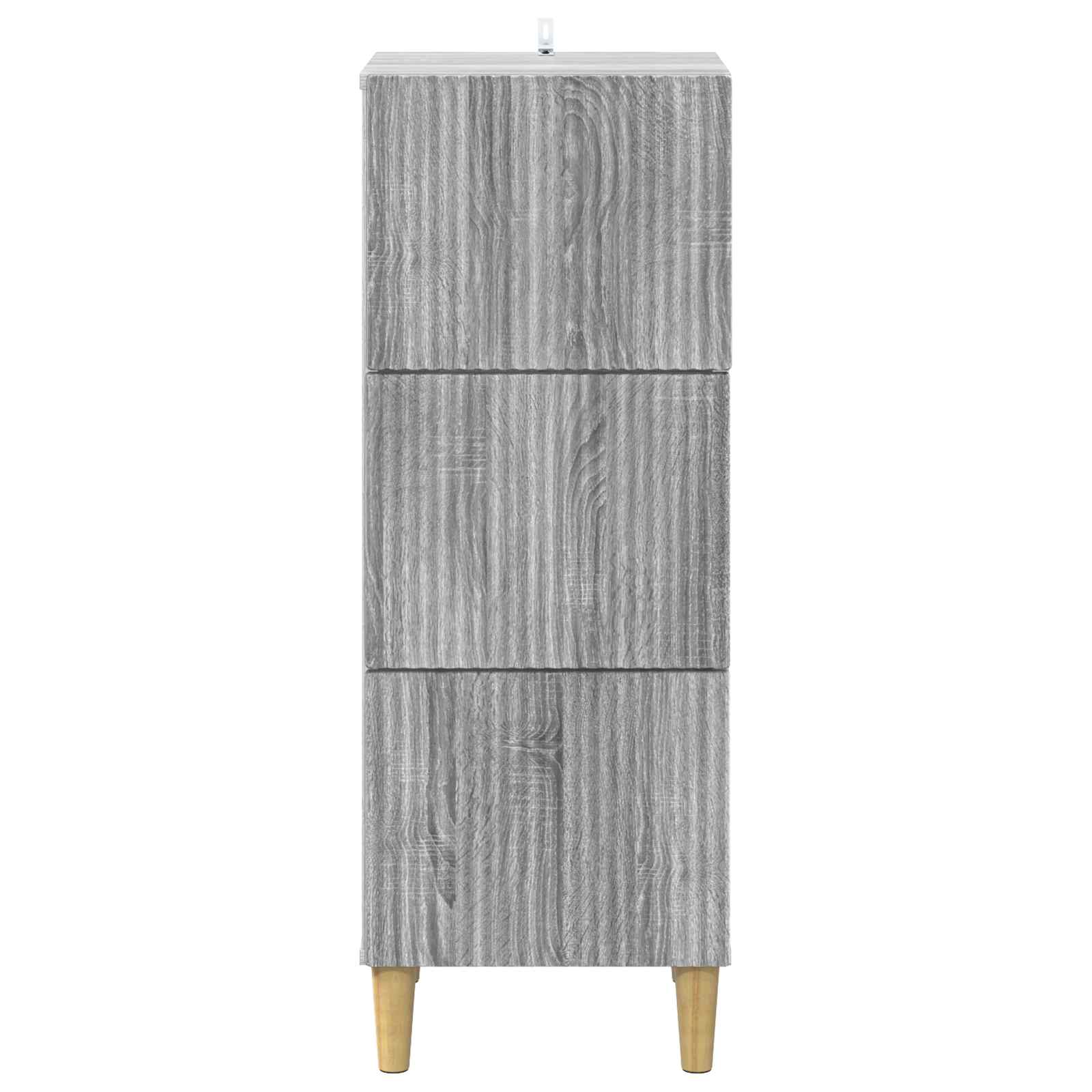 vidaXL Drawer Cabinet Grey Sonoma 33 x 34.5 x 90 cm Engineered Wood 6