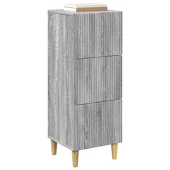 vidaXL Drawer Cabinet Grey Sonoma 33 x 34.5 x 90 cm Engineered Wood 3