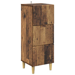 vidaXL Drawer Cabinet Old Wood 33 x 34.5 x 90 cm Engineered Wood 2