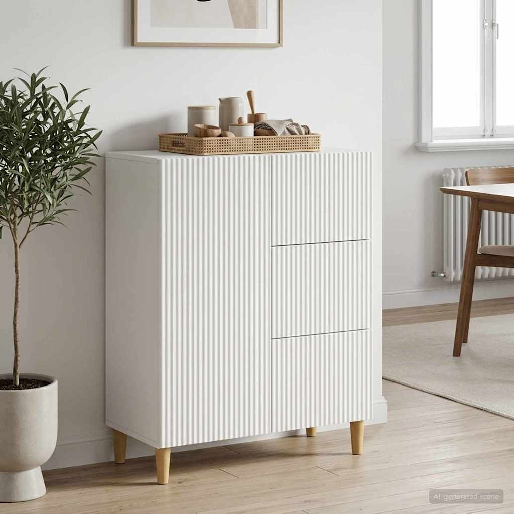 Sideboard 66 x 34.5 x 90 cm Engineered Wood White