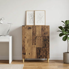 Sideboard 66 x 34.5 x 90 cm Engineered Wood Old wood