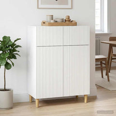 Sideboard 66 x 34.5 x 90 cm Engineered Wood White