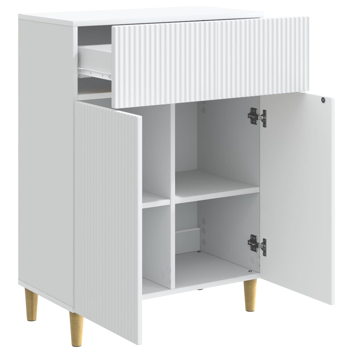 Sideboard 66 x 34.5 x 90 cm Engineered Wood White