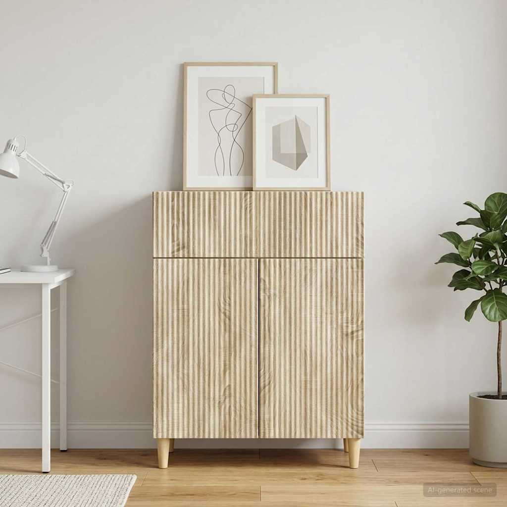 Sideboard 66 x 34.5 x 90 cm Engineered Wood Sonoma oak