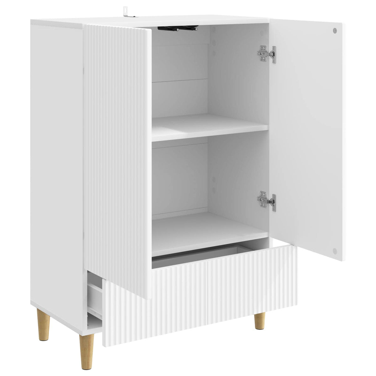 Sideboard 66 x 34.5 x 95 cm Engineered Wood White