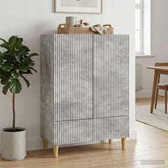 Sideboard 66 x 34.5 x 95 cm Engineered Wood Concrete grey