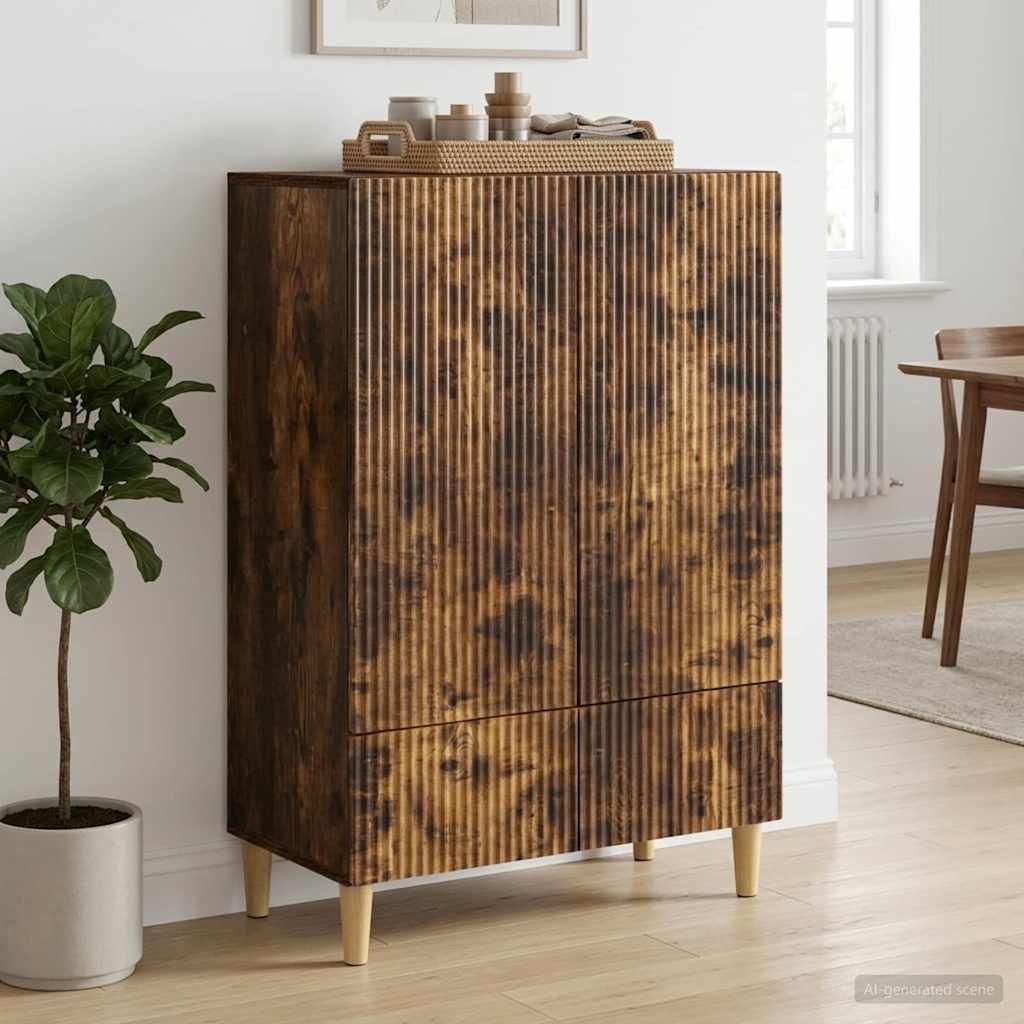 Sideboard 66 x 34.5 x 95 cm Engineered Wood Smoked oak
