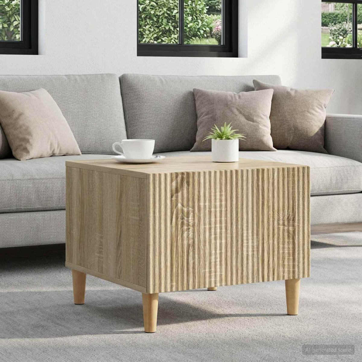 Coffee Table 49 x 50 x 40 cm Engineered Wood Sonoma oak