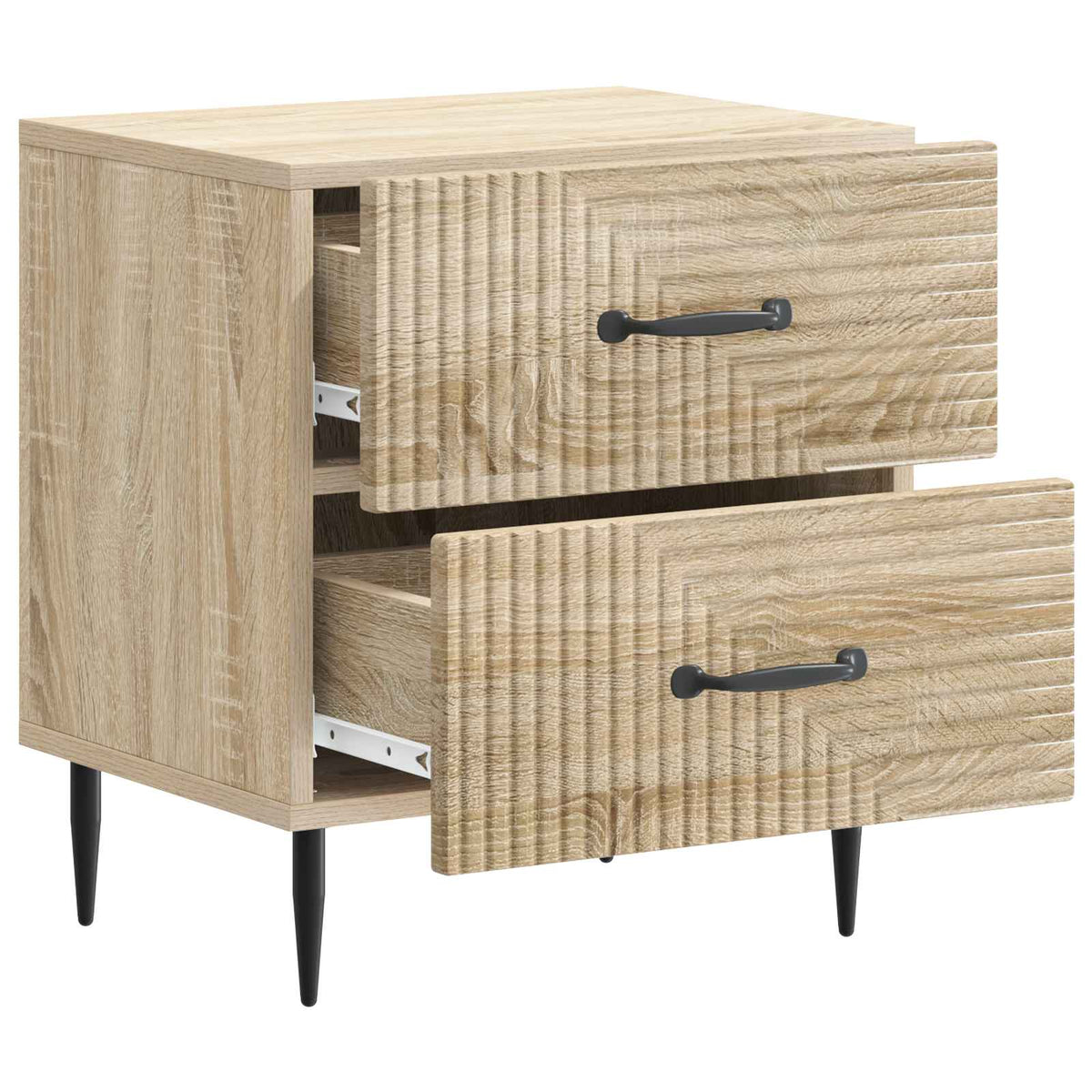 vidaXL Bedside Cabinet 2 pcs Sonoma Oak 43 x 34.5 x 47.5 cm 6