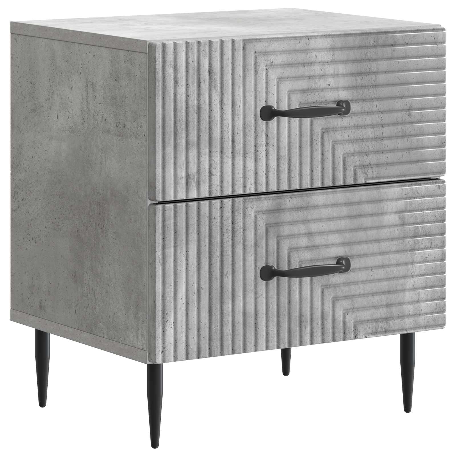 vidaXL Bedside Cabinet Concrete Grey 43 x 34.5 x 47.5 cm 2