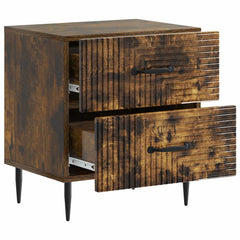 vidaXL Bedside Cabinet Smoked Oak 43 x 34.5 x 47.5 cm Engineered Wood 4