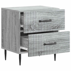 vidaXL Bedside Cabinet Grey Sonoma 43 x 34.5 x 47.5 cm Engineered Wood 4