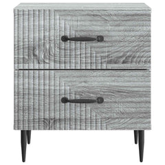 vidaXL Bedside Cabinet Grey Sonoma 43 x 34.5 x 47.5 cm Engineered Wood 5