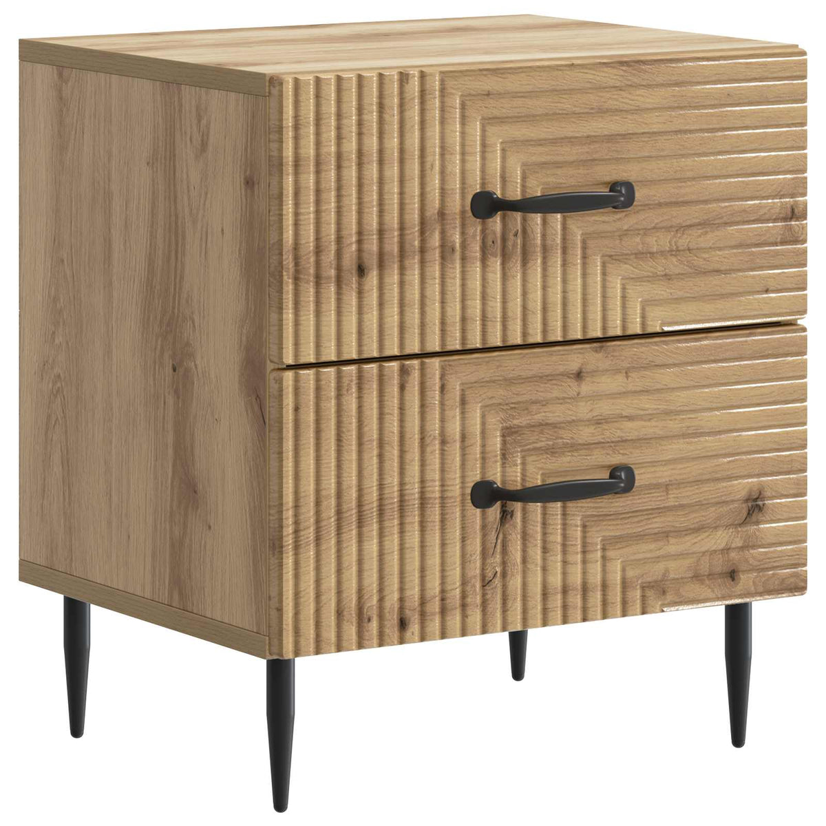 vidaXL Bedside Cabinet 2 pcs Artisan Oak 43 x 34.5 x 47.5 cm 5
