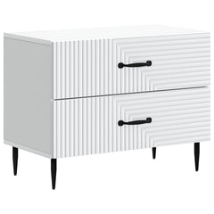 vidaXL Bedside Cabinet White 62 x 34.5 x 47.5 cm Engineered Wood 2