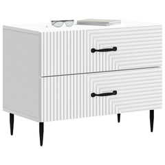 vidaXL Bedside Cabinet White 62 x 34.5 x 47.5 cm Engineered Wood 3