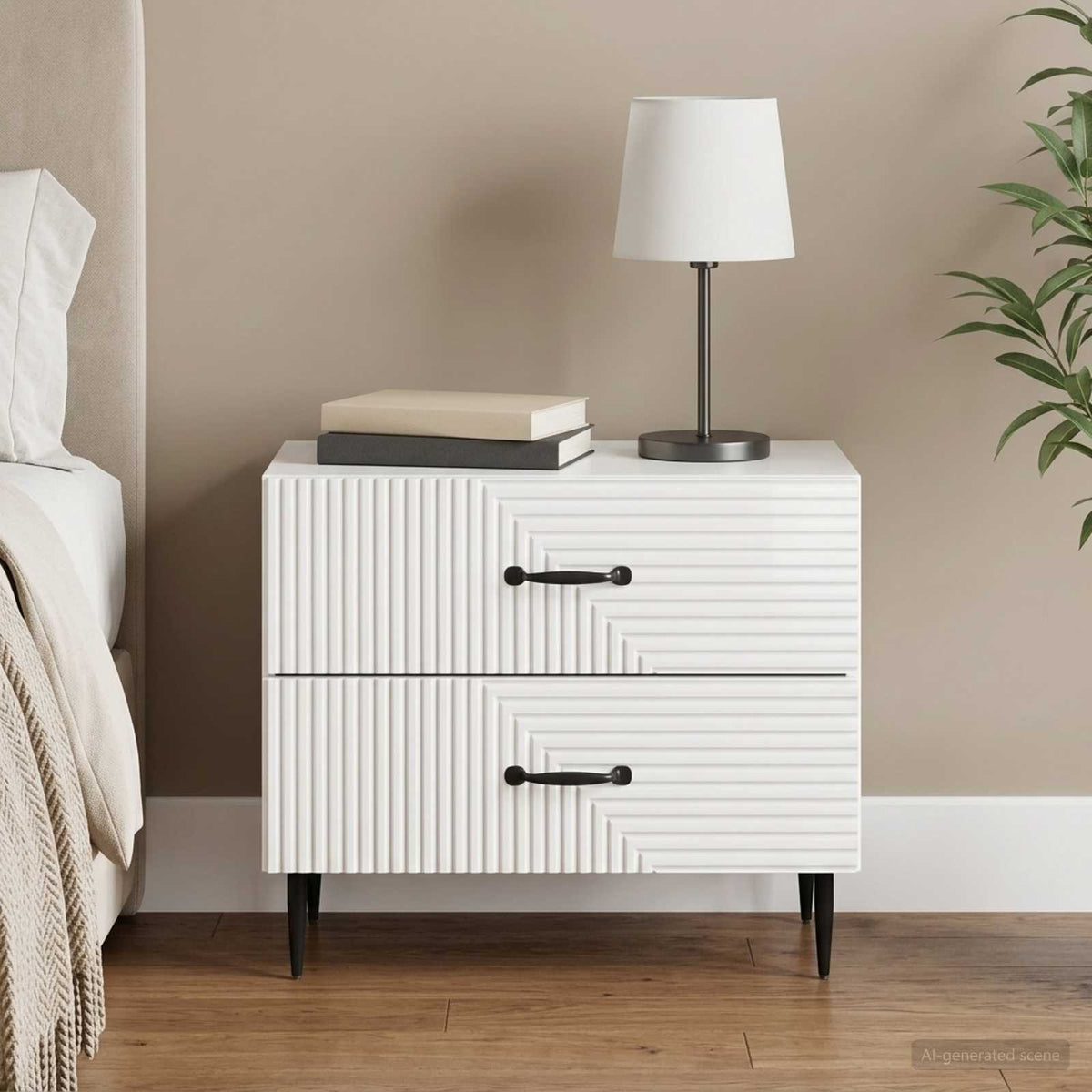 vidaXL Bedside Cabinet 62 x 34.5 x 47.5 cm Engineered Wood