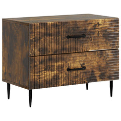 vidaXL Bedside Cabinet Smoked Oak 62 x 34.5 x 47.5 cm Engineered Wood 2