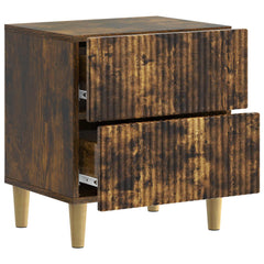 vidaXL Bedside Cabinet Smoked Oak 62 x 34.5 x 47.5 cm Engineered Wood 4