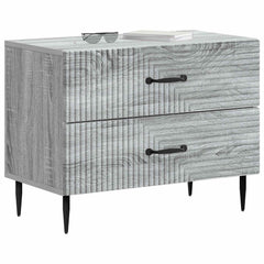 vidaXL Bedside Cabinet Grey Sonoma 62 x 34.5 x 47.5 cm Engineered Wood 3