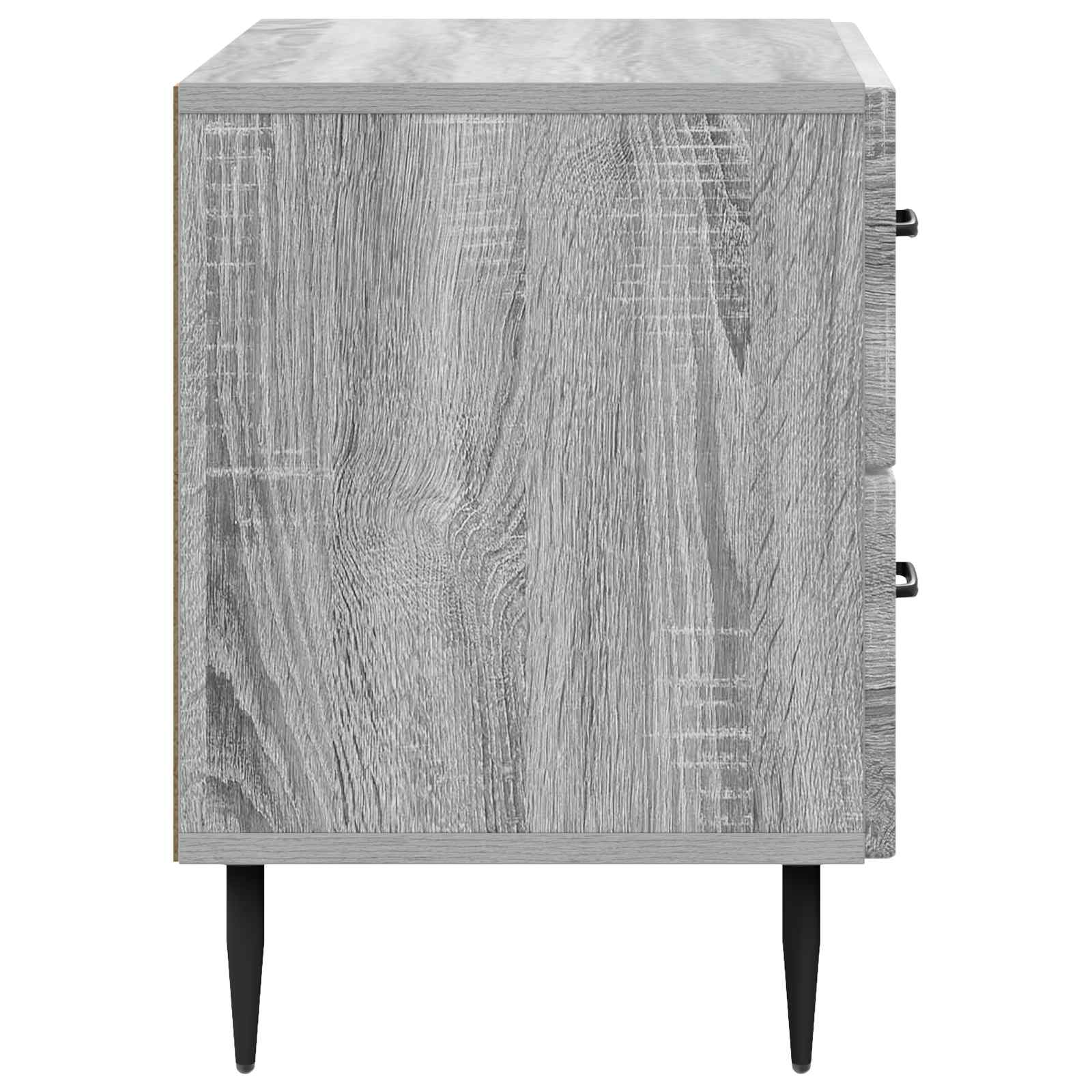 vidaXL Bedside Cabinet Grey Sonoma 62 x 34.5 x 47.5 cm Engineered Wood 6