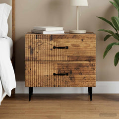 Bedside Cabinet Engineered Wood in Old Wood