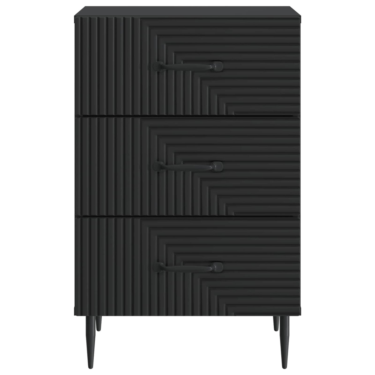 vidaXL Bedside Cabinet Black 43 x 41 x 66.5 cm Engineered Wood 5
