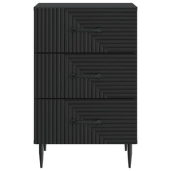 vidaXL Bedside Cabinet Black 43 x 41 x 66.5 cm Engineered Wood 5