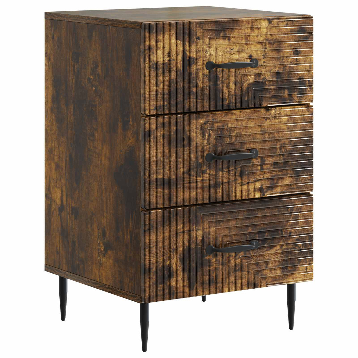 vidaXL Bedside Cabinet Smoked Oak 43 x 41 x 66.5 cm Engineered Wood 2