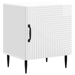 vidaXL Bedside Cabinet 2 pcs High Gloss White 43 x 34.5 x 50 cm 5