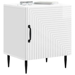 vidaXL Bedside Cabinet 2 pcs High Gloss White 43 x 34.5 x 50 cm 3