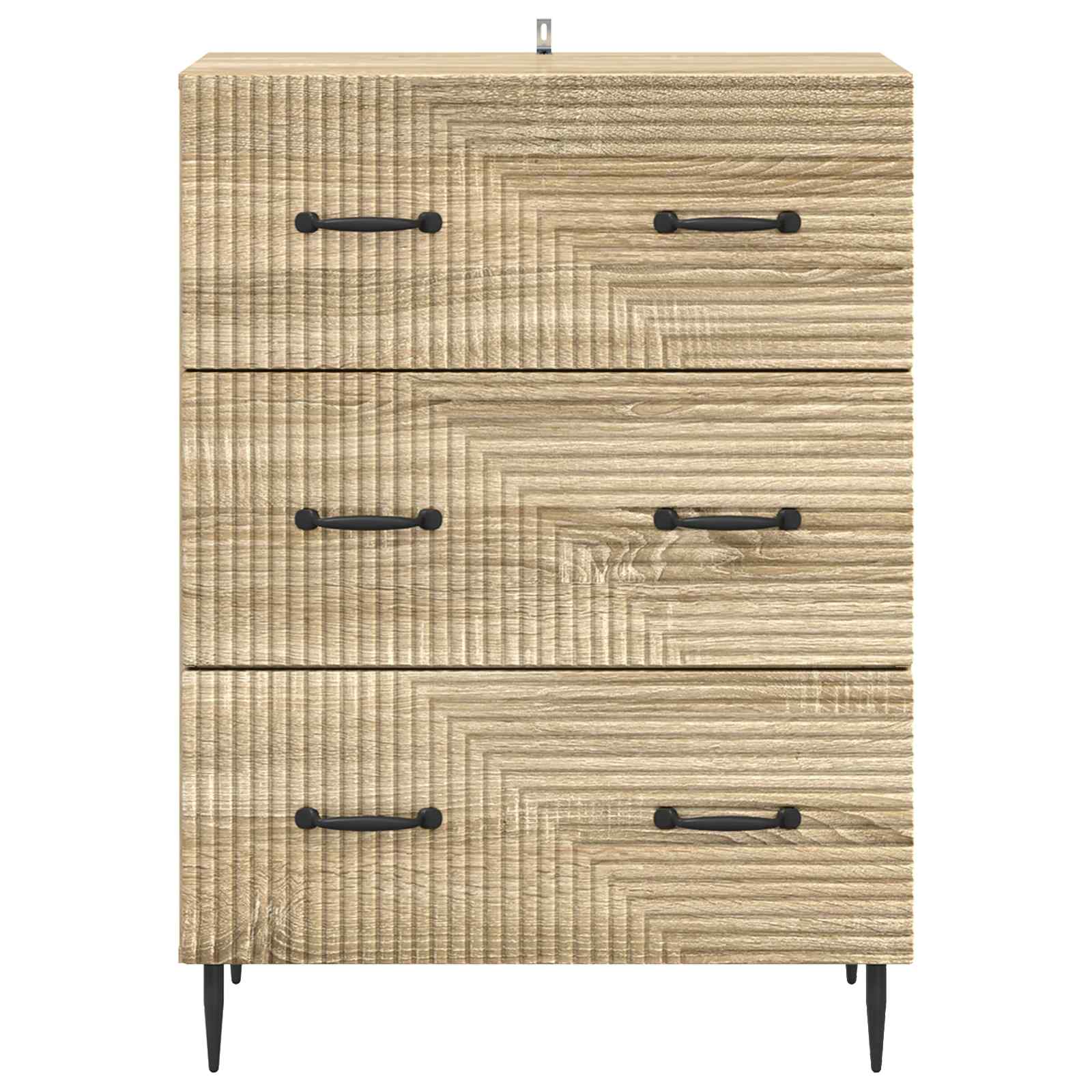 vidaXL Drawer Cabinet Sonoma Oak 66 x 34.5 x 89.5 cm Engineered Wood 6