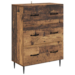 vidaXL Drawer Cabinet Old Wood 66 x 34.5 x 89.5 cm Engineered Wood 2