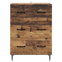 vidaXL Drawer Cabinet Old Wood 66 x 34.5 x 89.5 cm Engineered Wood 6