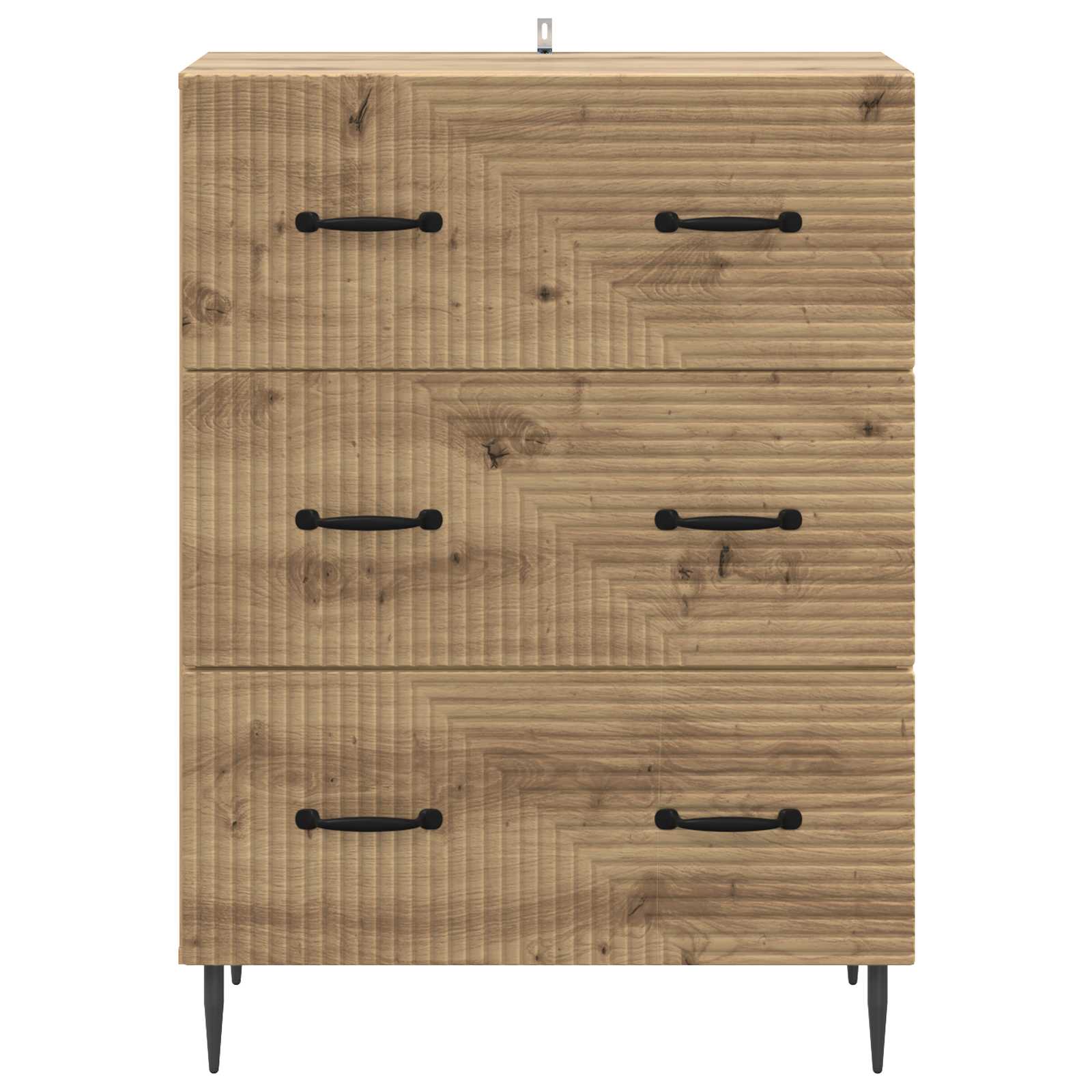 vidaXL Drawer Cabinet 66 x 34.5 x 89.5 cm Engineered Wood Artisan Oak 6
