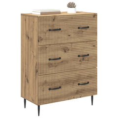 vidaXL Drawer Cabinet 66 x 34.5 x 89.5 cm Engineered Wood Artisan Oak 3