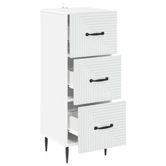 Drawer Cabinet White Engineered Wood, image 5
