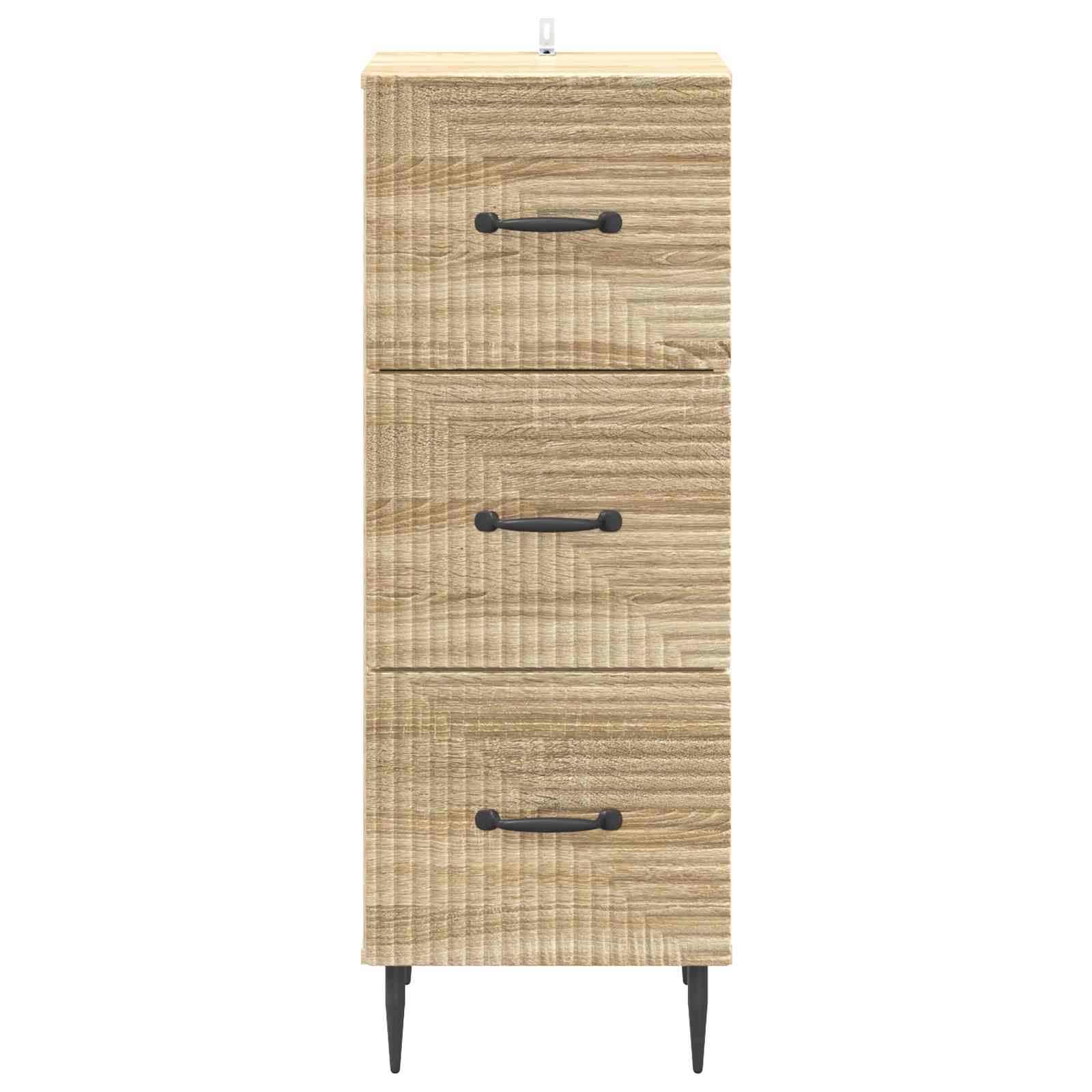 vidaXL Drawer Cabinet Sonoma Oak 33 x 34.5 x 89.5 cm Engineered Wood 6