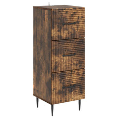vidaXL Drawer Cabinet Smoked Oak 33 x 34.5 x 89.5 cm Engineered Wood 2