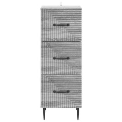 vidaXL Drawer Cabinet Grey Sonoma 33 x 34.5 x 89.5 cm Engineered Wood 6