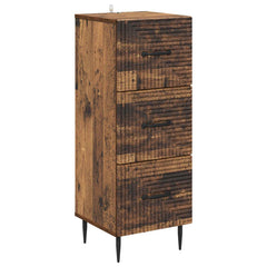 vidaXL Drawer Cabinet Old Wood 33 x 34.5 x 89.5 cm Engineered Wood 2