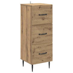 vidaXL Drawer Cabinet 33 x 34.5 x 89.5 cm Engineered Wood Artisan Oak 2