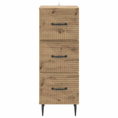 vidaXL Drawer Cabinet 33 x 34.5 x 89.5 cm Engineered Wood Artisan Oak 6