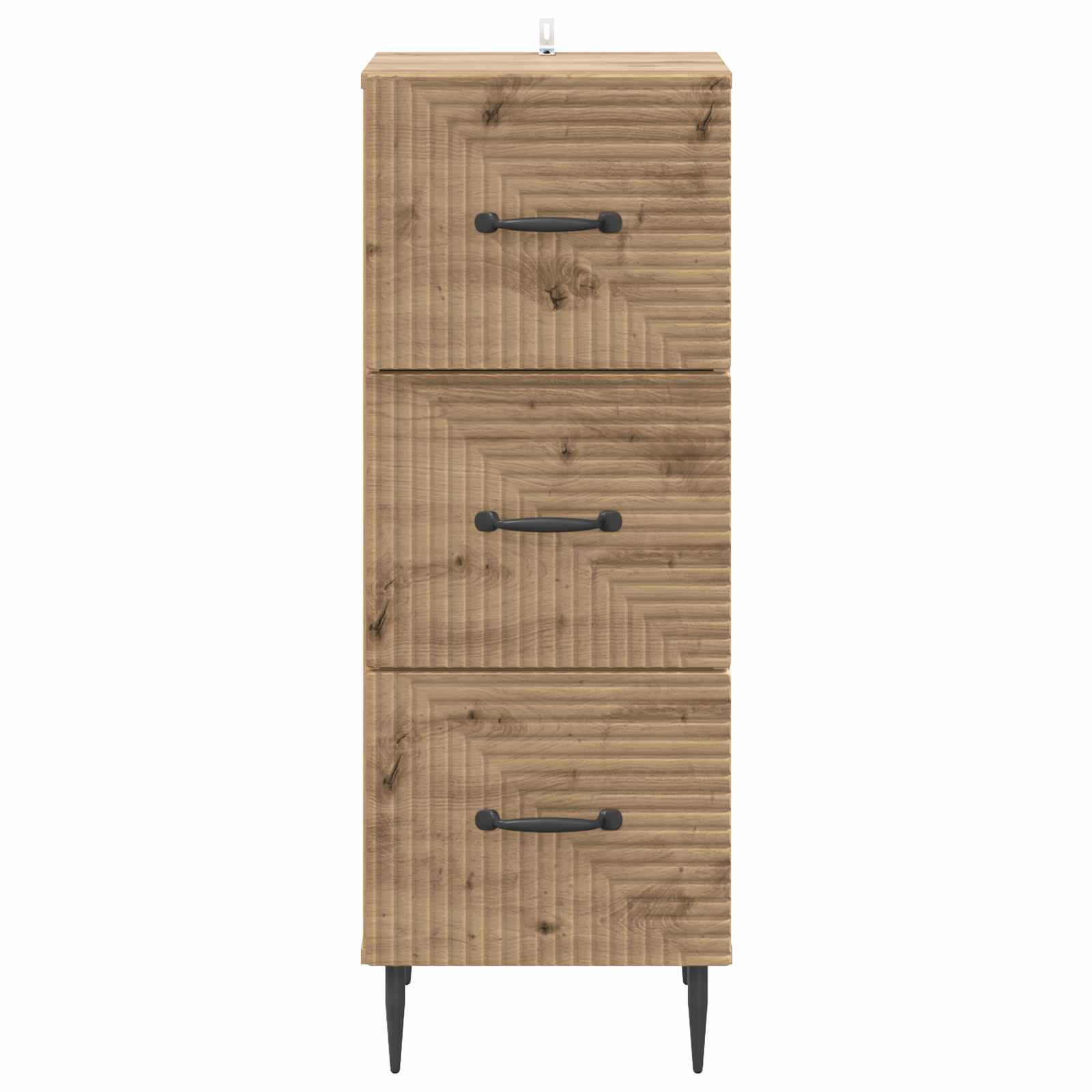 vidaXL Drawer Cabinet 33 x 34.5 x 89.5 cm Engineered Wood Artisan Oak 6