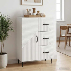 Sideboard 66 x 34.5 x 89.5 cm Engineered Wood White